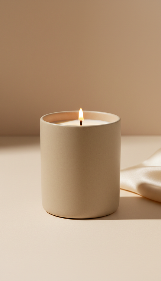 Matte Ceramic Amber Candle